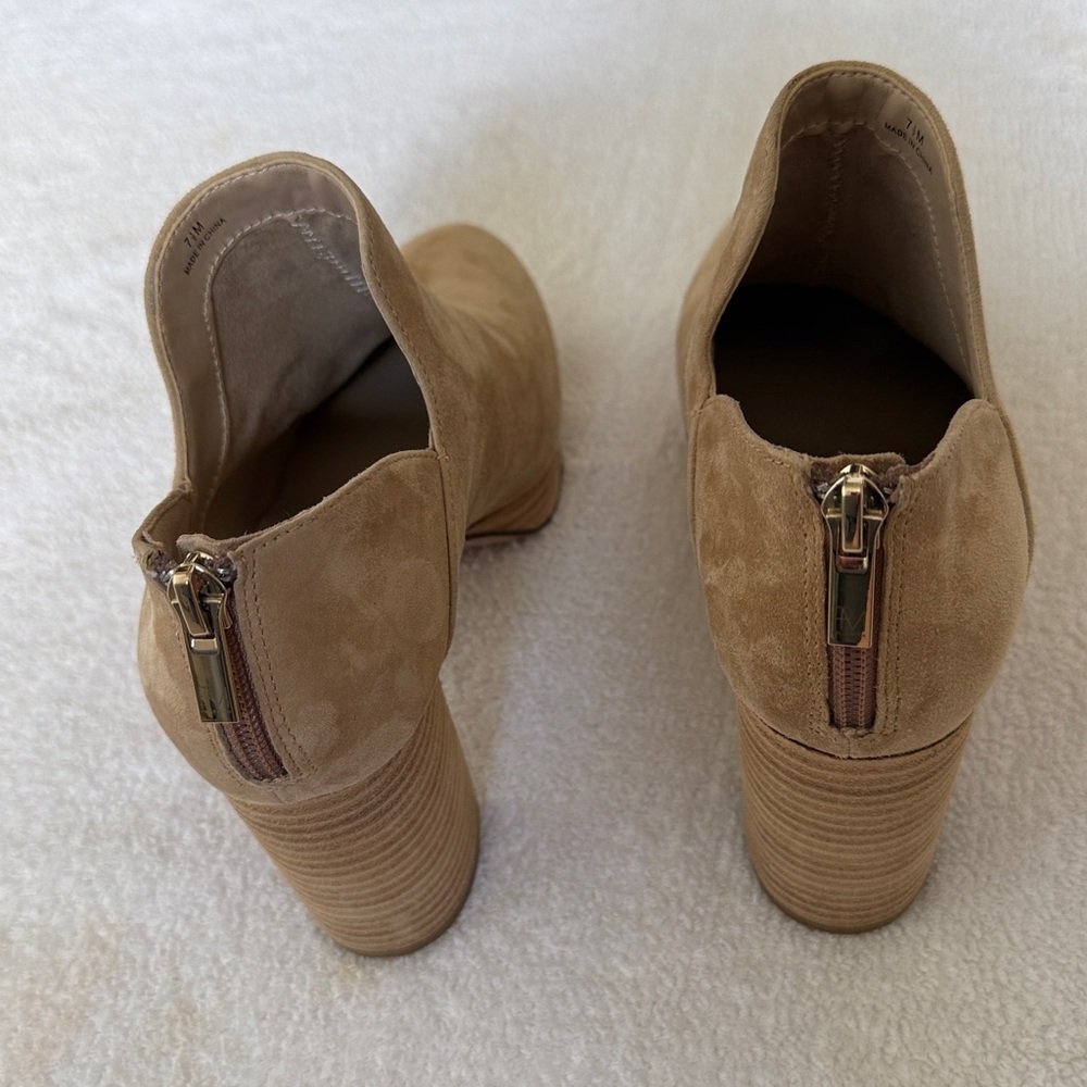 Tan Suede Ankle Boots - Picture 2 of 8